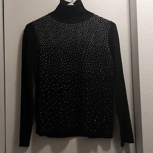Rhinestone Fabulous Turtleneck Sweater